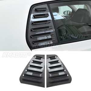 Glossy Black/Carbon Look Car Rear <b>Window</b> Shutter Cover Trim <b>Window</b> Louver Side <b>Vent</b> Trim for Volkswagen Golf 6 MK6 2008-2012 - Product Image 1