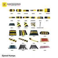 Reductor de Velocidad de Alta Calidad Hengxing SH31, Cojín de Advertencia de Seguridad Vial, Reductor de Velocidad de Goma Grande, Duradero, Rojo y Blanco