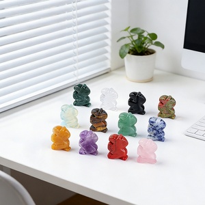 Ornements de cheval sculptés en pierre de 25 mm, en cristal de quartz rose, bijou de mode personnalisé, décoration de bureau pour fêtes et vacances, cadeau pour un ami - Product Image 4