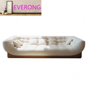 Sofá <span class=keywords><strong>de</strong></span> <span class=keywords><strong>Madera</strong></span> <span class=keywords><strong>de</strong></span> Diseño Creativo <span class=keywords><strong>de</strong></span> <span class=keywords><strong>Segunda</strong></span> <span class=keywords><strong>Mano</strong></span>, Estilo Mangostán Crema, Sofá Francés Moderno y Sencillo en Color Marfil - Product Image 3