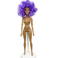Jouet poupée africaine couleur arc-en-ciel joint mobile prix bon marché en plastique peau noire