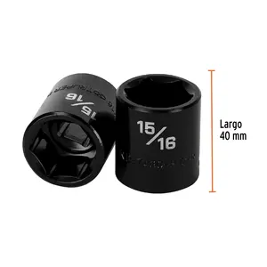 Juego de Llaves de Impacto BOX 6 de 15/16 Pulgadas, 6 Puntas, Accionamiento de 1/2 Pulgada, TRUPER - Product Image 2