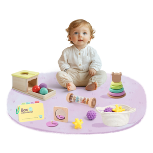 Juego de Juguetes Educativos Montessori para Apilar, Unisex, <span class=keywords><strong>6</strong></span>-9 Meses, Oso, Juego de Imitación, Múltiples Funciones, Material de Madera y Silicona, Empaquetado en Caja - Product Image 2