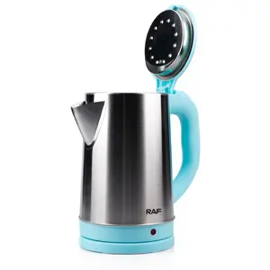 Raf Edelstahl elektrischer Kessel schnurloser Wasserofen Teekanne Kaffee Heizung mit automatischem Abschalten und Sicherschutz beim Abkochen