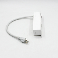 Multiprise avec 4 prises anti-effraction, port USB, interrupteur de réinitialisation éclairé, prise avec prise pour le bureau et la maison
