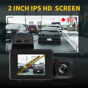 2.0 pollici mini 4k wifi gps 3 canali visione notturna dash cam anteriore e posteriore e interno dashcam 3 lenti auto <span class=keywords><strong>dvr</strong></span> 4k dashcam - Product Image 5
