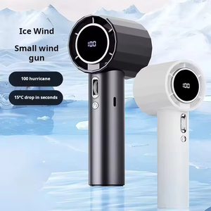 Ventilador portátil pequeño de acero de 2000mAh, turbina sin aspas, transmisión silenciosa de alta velocidad con 100 velocidades continuamente variables, USB - Product Image 2