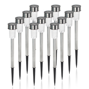 Luces Solares para Jardín, de Acero Inoxidable, con Montaje en Suelo, LED, Iluminación Exterior para Jardín, Luz Blanca Cálida 008 - Product Image 3