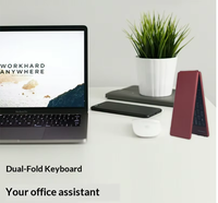 Keyboard Nirkabel Mini Dual Folding Scissor untuk Laptop Ultra Tipis Touchpad Ringan Portabel Dapat Disesuaikan 2026