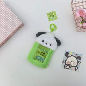 Nouveau design écologique porte-clés en peluche de dessin animé de 3 pouces, porte-carte photo Kpop, breloque en peluche, étui de présentation pour carte d'identité - Product Image 5