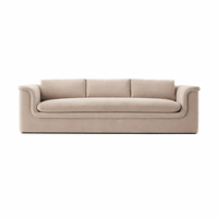 Amerikanische Luxus-Sofagarnitur in modernem Design für Wohnzimmer, Sessel, Innenmöbel, Samtsofa in Kamelbraun