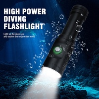 Linterna de Buceo Profesional Boruit de Alta Potencia 1000lm, Linterna Subacuática LED de 80m