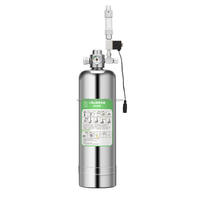 Kit générateur de CO2 pour aquarium en acier inoxydable avec diffuseur de pression, générateur de CO2 pour aquarium DIY