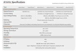 เครื่องชาร์จรถยนต์ไฟฟ้า Starcharge Artemis EN Premium 32 แอมป์ AC 7-11-22 กิโลวัตต์ แบบ Type2 รองรับ Ocpp สายยาว 5 เมตร 230/400 โวลต์ รุ่นใหม่แบบติดผนัง - Product Image 5