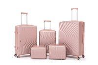 Ensembles de bagages ABS de haute qualité 5 pièces 12 14 20 24 28 pouces valises de Style Simple pour les voyages en plein air en gros