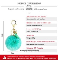 Nouvelle couleur 2026, pompon frais en fausse fourrure de lapin Rex, pendentif porte-clés fait main, ornements créatifs pour sacs à main et cabas pour femmes