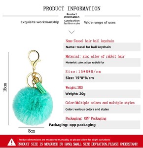 Nuevo Llavero Colgante 2026 con Borla de Pelo Sintético de Conejo Rex, Hecho a Mano, Adorno Creativo para Bolsos de Mujer - Product Image 3