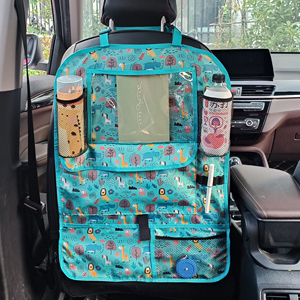 Organizador de Asiento Trasero de Auto con Soporte para Tablet de Pantalla Táctil, Protector de Asiento Trasero de Malla, Alfombrillas Protectoras contra Patadas, Bolsa de Almacenamiento de Viaje para Niños - Product Image 1