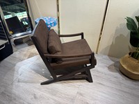 Fauteuil convertible moderne en cuir capitonné en bois massif de haute qualité, design italien, prêt à être expédié, pour villa, salon, hôtel, loisirs