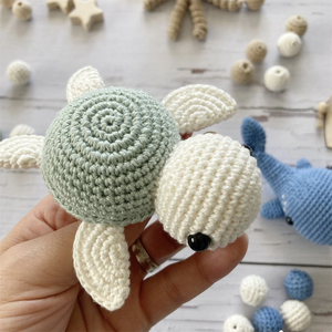 Giocattoli di animali marini all'uncinetto piccola tartaruga all'uncinetto fatti a mano della balena Amigurumi - Product Image 3