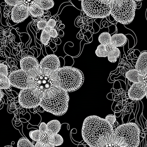 Fashion Koshibo Dress <b>Fabric</b> Crepe Texture Custom Printing Design Black White Pattern For Daily Colony Scene Clothing Use - Product Image 3