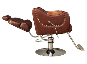 Poltrona da Barbiere/Styling Moderna Regolabile in Altezza, Stile Contemporaneo, Colore Rosso Vino, Comoda per Saloni di Bellezza - Product Image 4