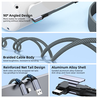 VR Link USB C Cable de 90 grados 3M 5M USB Tipo C Cable para Quest2/3 Pcio3/4