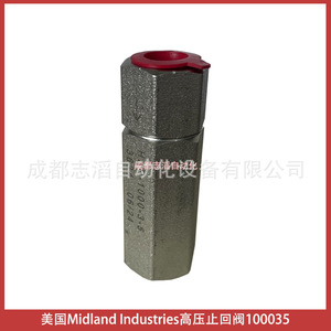 Válvula de Retención de Alta Presión Midland Industries 100035 para Medios Neumáticos y Gases - Product Image 1