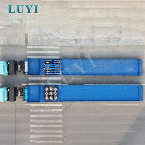 รถพ่วงพื้นเรียบต่ำแบบกู๊สเนค ยี่ห้อ LUYI 10 <span class=keywords><strong>เพลา</strong></span>เหล็ก ขนาด 22 ม.*3 ม. ระบบยกไฮดรอลิก พร้อมเพลาบังคับเลี้ยว รับน้ำหนัก 200 ตัน - Product Image 4
