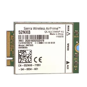 用于Sierra Airprime EM7305 M.2 4G 100M LTE WWAN模块E7450 E7250 E5550 E5450 E5450的无线适配器卡