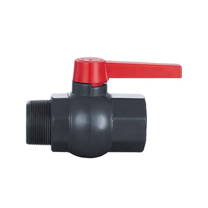 Válvula octogonal de PVC de peso ligero de agua de flujo de <span class=keywords><strong>Control</strong></span> de alta calidad Válvula de bola hembra macho de plástico - Product Image 1