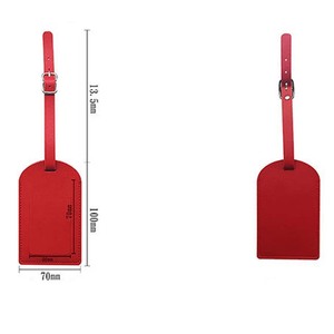Custom Logo Hot Sell Wholesale Travel Luggage Baggage Tag <b>Suitcase</b> Tag Custom PU Leather Luggage Tag - Product Image 5