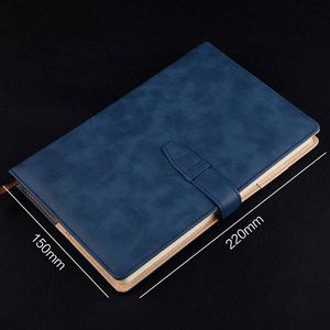 Popular Mini 200-Page A5 Office Planner Business <b>Diary</b> with PU <b>Leather</b> Buckle for Gifts 100 Inner Sheets - Product Image 4