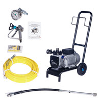 Pistolet pulvérisateur de peinture sans air à pompe à diaphragme 1600W 3L/min, machine professionnelle haute pression à moteur sans balais 3500psi pour revêtement de maison
