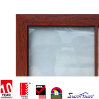 Fenêtre en verre trempé au design moderne avec protection anti-UV pour salon et salle de bain, fenêtre fixe en alliage d'aluminium