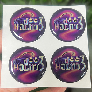 Durable UV Resistant Self-adhesive Custom <b>Logo</b> Printing 3D Crystal Clear Resin Dome Label Decoration Epoxy <b>Sticker</b> - Product Image 6