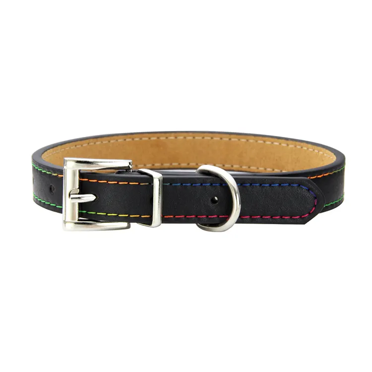 Adjustable Soft Cowhide (genuine leather) Pet Dog Collar