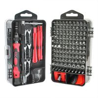 Vente en gros 115-en-1 ensemble d'outils de source d'alimentation manuelle pour montre téléphone portable démontage réparation combinaison matériel OEM étui rigide