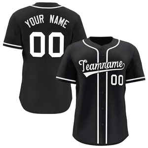 Maillot de baseball de haute qualité pour hommes, chemises de baseball brodées imprimées avec logo personnalisé, maillot sublimé respirant - Product Image 1