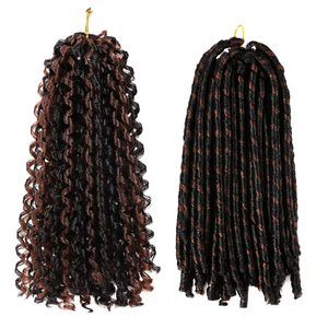 Approvisionnement direct usine Tresses africaines au crochet ajourées 14 pouces 70g 15 brins Fibre basse température Trame simple - Product Image 4