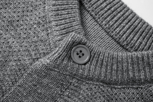 Suministro Directo de Fábrica, Logotipo Personalizado OEM, Cárdigan de Punto Clásico Retro Americano, Holgado, Casual, Versátil, Cuello Redondo, Cierre de un Solo Botón - Product Image 5
