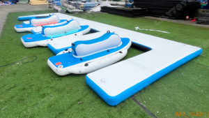 Plateforme flottante gonflable pour vélo aquatique, quai modulaire en PVC Drop Stitch pour sports nautiques, idéal pour la location en station balnéaire ou à usage commercial - Product Image 2