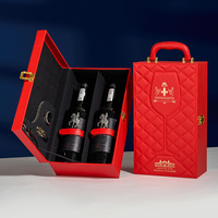 <strong>Best</strong> <strong>Selling</strong> 750Ml Rhomboid PU Leather Double <strong>Wine</strong> Bottle <strong>Box</strong> and Red <strong>Wine</strong> Double <strong>Box</strong> and Customize Packaging <strong>Box</strong> with Logo