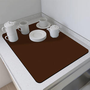 Logo personalizzato <span class=keywords><strong>cucina</strong></span> controsoffitto Bar tavolo da pranzo tappetini a nido d'ape Silicone quadrato sottobicchiere asciugatrice personalizzabile - Product Image 4
