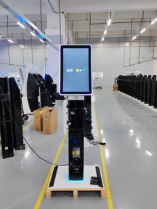 23.6'' Curved Screen Payment Kiosks With QR Scanner Printer POS Holder Self Service Kiosk LED <b>Light</b> in Library/Store/Restaurant - Product Image 3