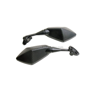 Motorefitรถจักรยานยนต์กระจกCowhideซ้ายและขวาชุดCBR250R CBR600RR Nkr974 (รูปแบบคาร์บอน),สีดำ - Product Image 4