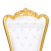 Chaise de trône royale dorée bon marché pour mariage, pour reine, vente en gros