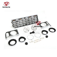 Calandre avant chromée modifiée TEYOUTE avec cadre de feux de coin pour Land Cruiser LC62 FJ62 1988-1991 – Amélioration