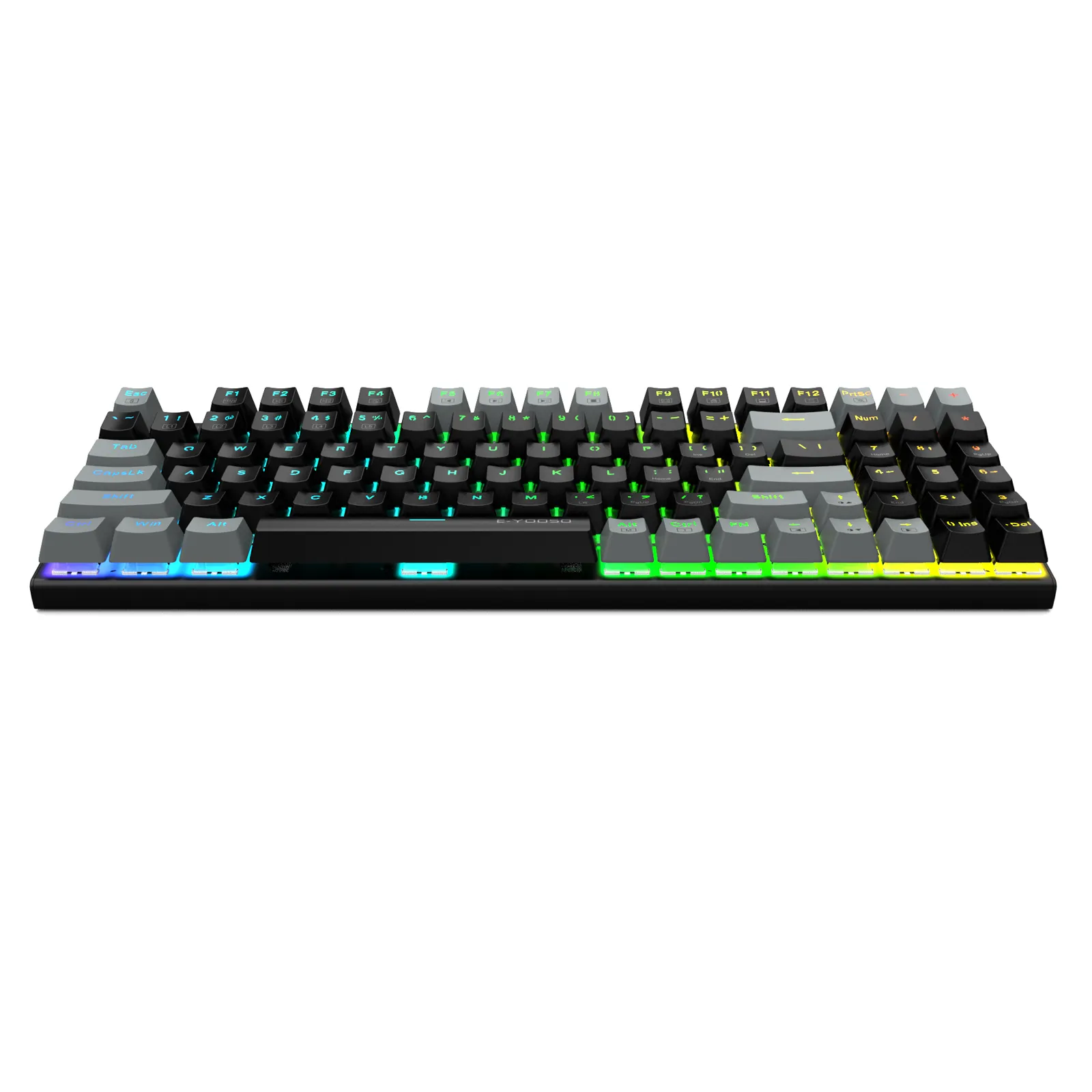 New layout 94keys sound insulation upgrade keyboard hot swap wired RGB backlight office gaming mechanical keyboard