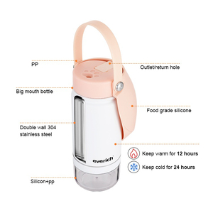 Özel paslanmaz çelik 2 in 1 köpek su şişesi evcil içme suyu şişesi farklı kapaklı çift duvar su şişesi ile SK tabanı - Product Image 2